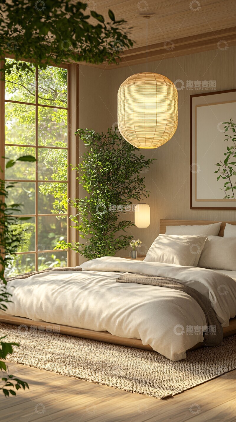 高清大图下载【趣麦麦图】日式简约卧室4