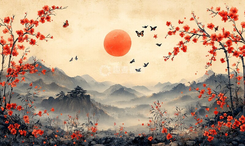 高清大图下载【趣麦麦图】梅兰竹菊花卉图