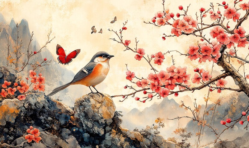 高清大图下载【趣麦麦图】梅兰竹菊花卉图2