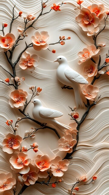 花与鸽婚礼邀请1