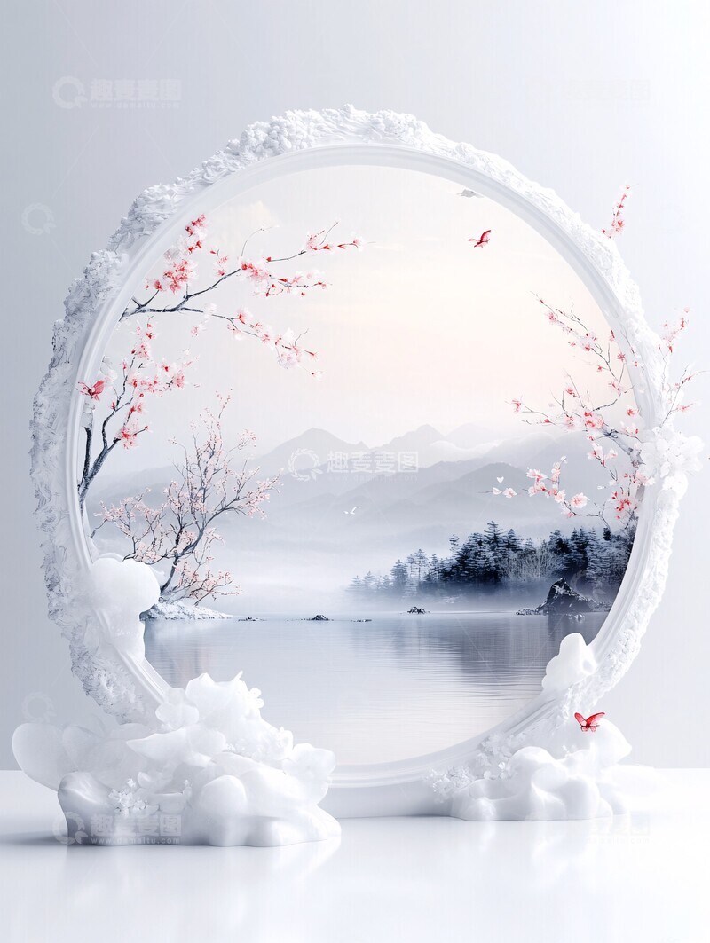 高清大图下载【趣麦麦图】镶嵌风景画框