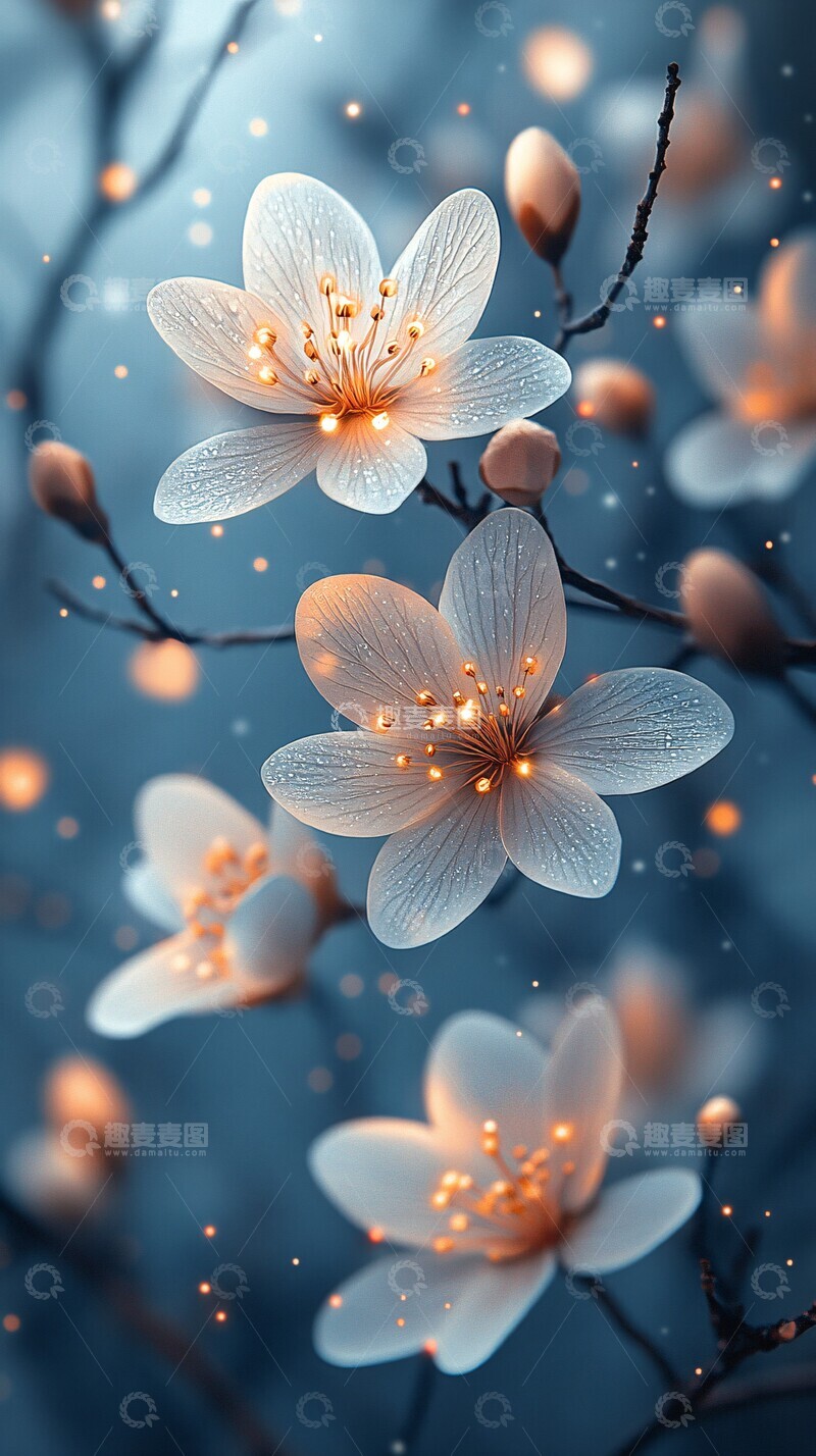 高清大图下载【趣麦麦图】白色花朵背景图