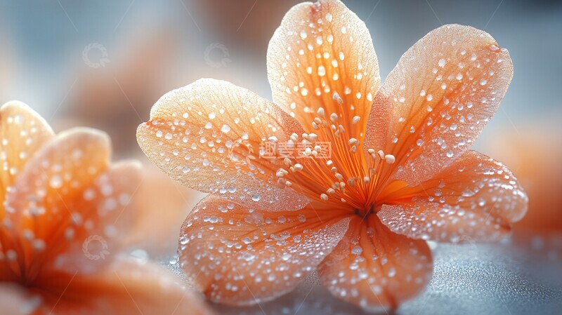 高清大图下载【趣麦麦图】橙白花卉设计