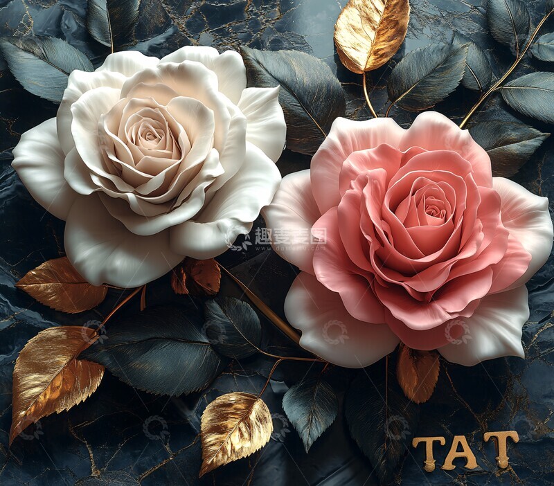 高清大图下载【趣麦麦图】玫瑰花艺术图案1