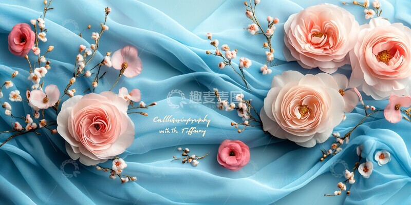 高清大图下载【趣麦麦图】金粉书法与蒂芙尼