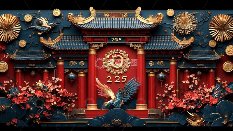 高清大图下载【趣麦麦图】新年龙凤灯笼图3