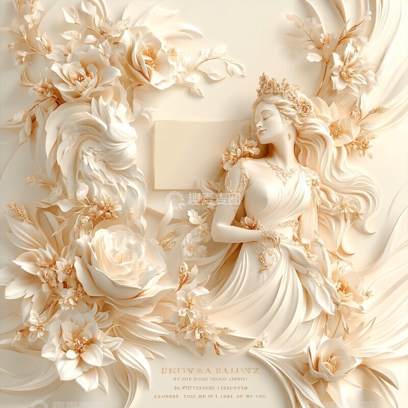 高清大图下载【趣麦麦图】皇家婚礼邀请卡