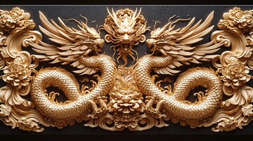 龙凤金纹浮雕图2