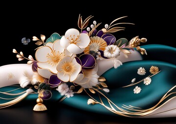 春花纹样古装设计