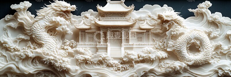 高清大图下载【趣麦麦图】古典陶瓷浮雕墙2