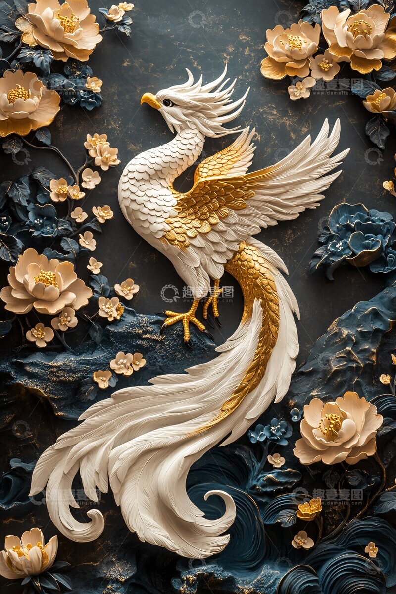 高清大图下载【趣麦麦图】金白凤凰花背景2