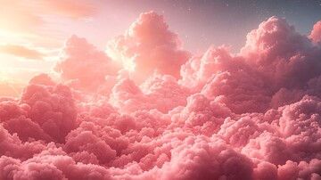 粉色云彩金光闪