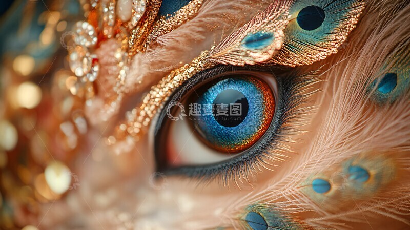 高清大图下载【趣麦麦图】羽饰珠宝细工镶嵌