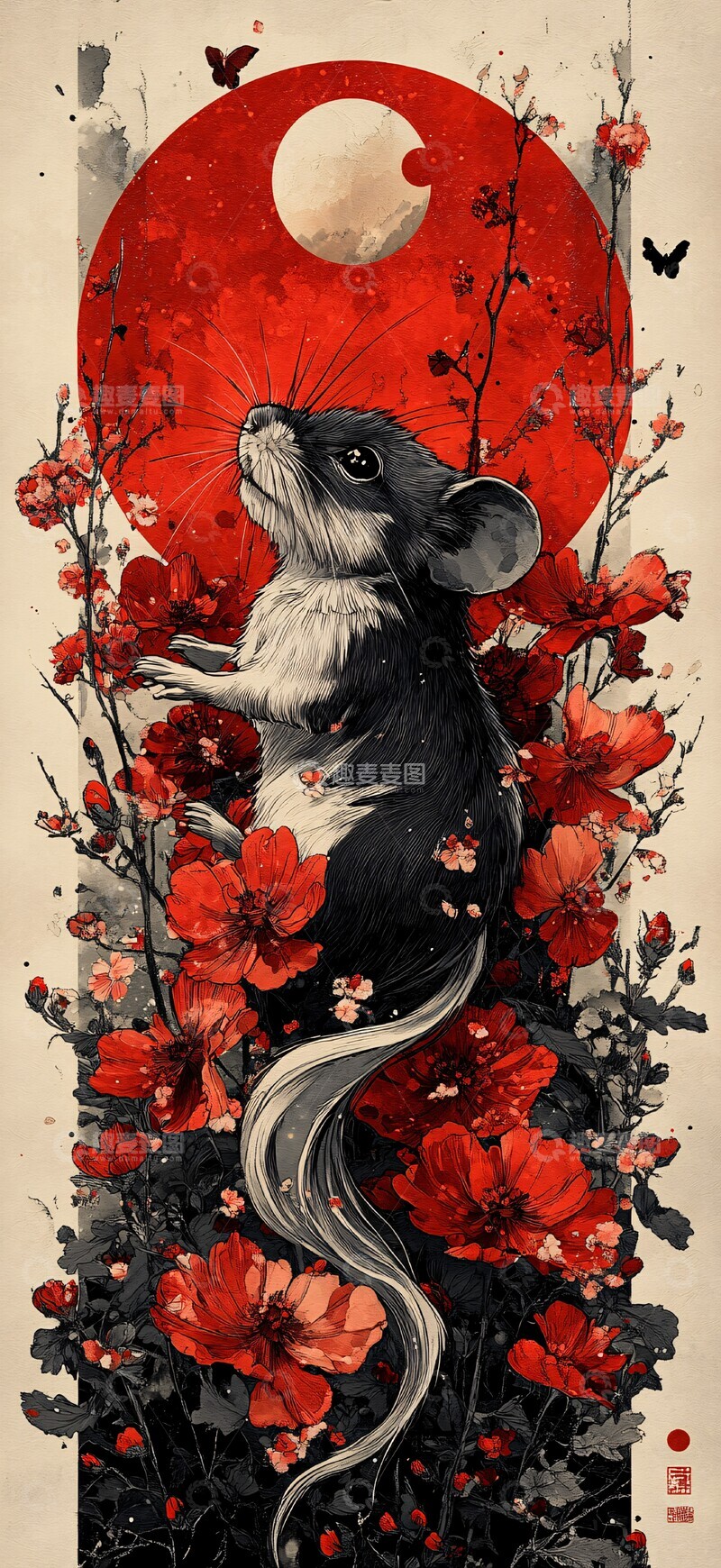 高清大图下载【趣麦麦图】花间旋舞鼠旋舞神话融合2