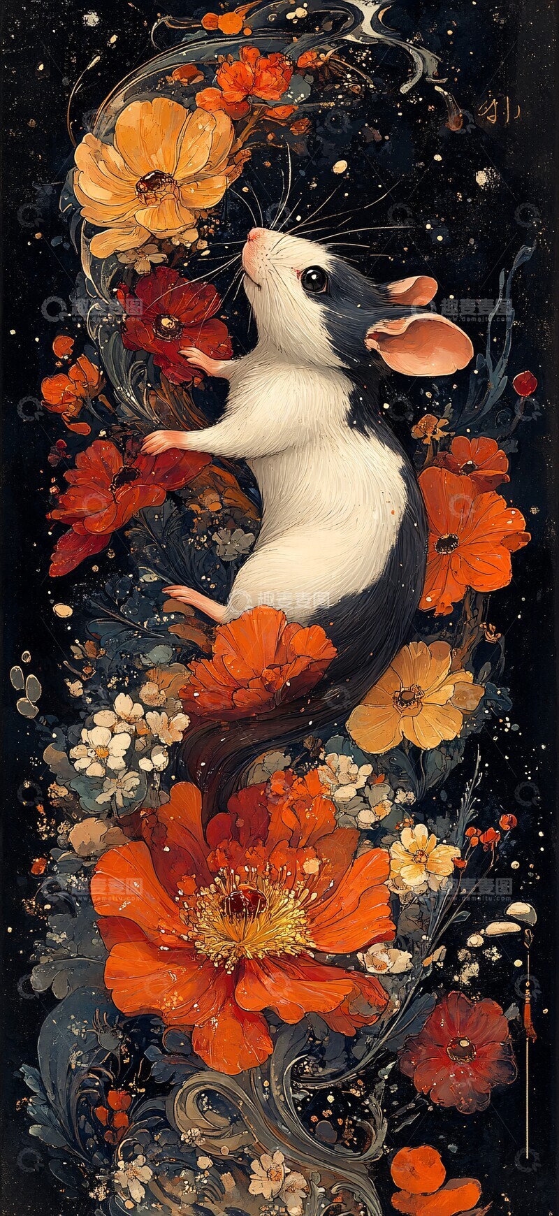 高清大图下载【趣麦麦图】花间旋舞鼠旋舞神话融合1