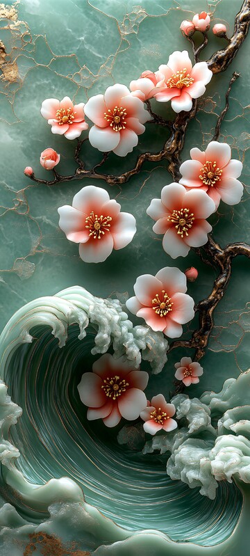 樱花玉浪樱花玉石波浪2