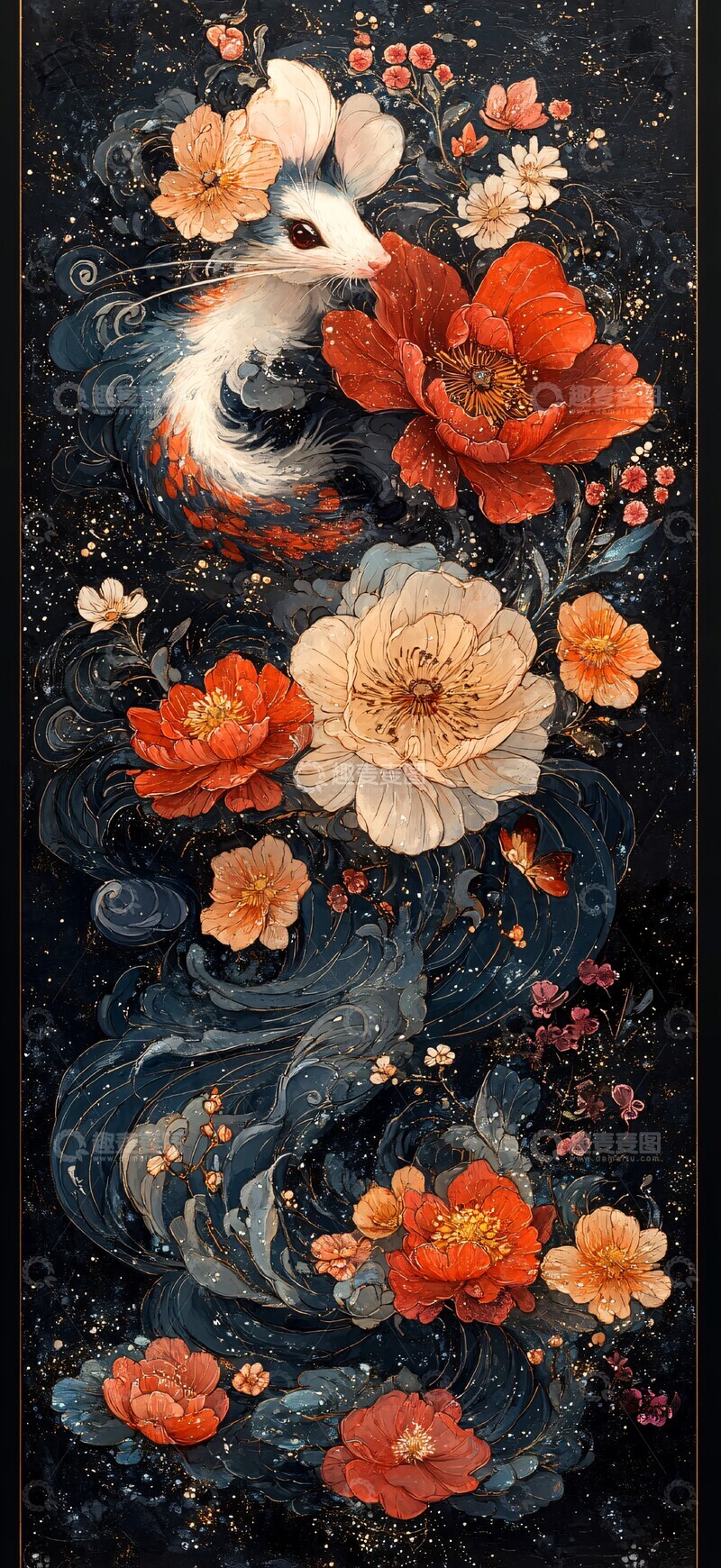 高清大图下载【趣麦麦图】花间旋舞鼠旋舞神话融合