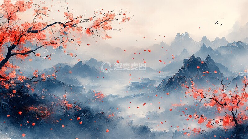 高清大图下载【趣麦麦图】春风吹动花朵3