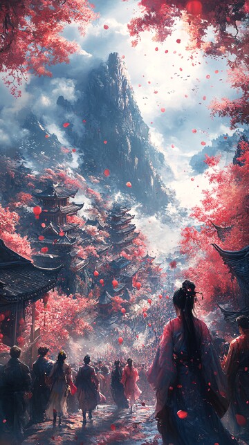 桃花林仙境桃花仙境森林2