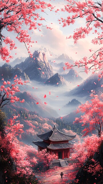 桃花林仙境桃花仙境森林3