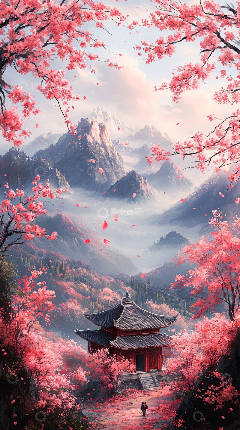 高清大图下载【趣麦麦图】桃花林仙境桃花仙境森林3