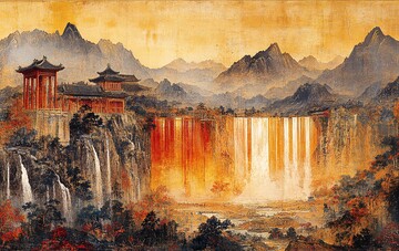 汉代山水刺绣图3