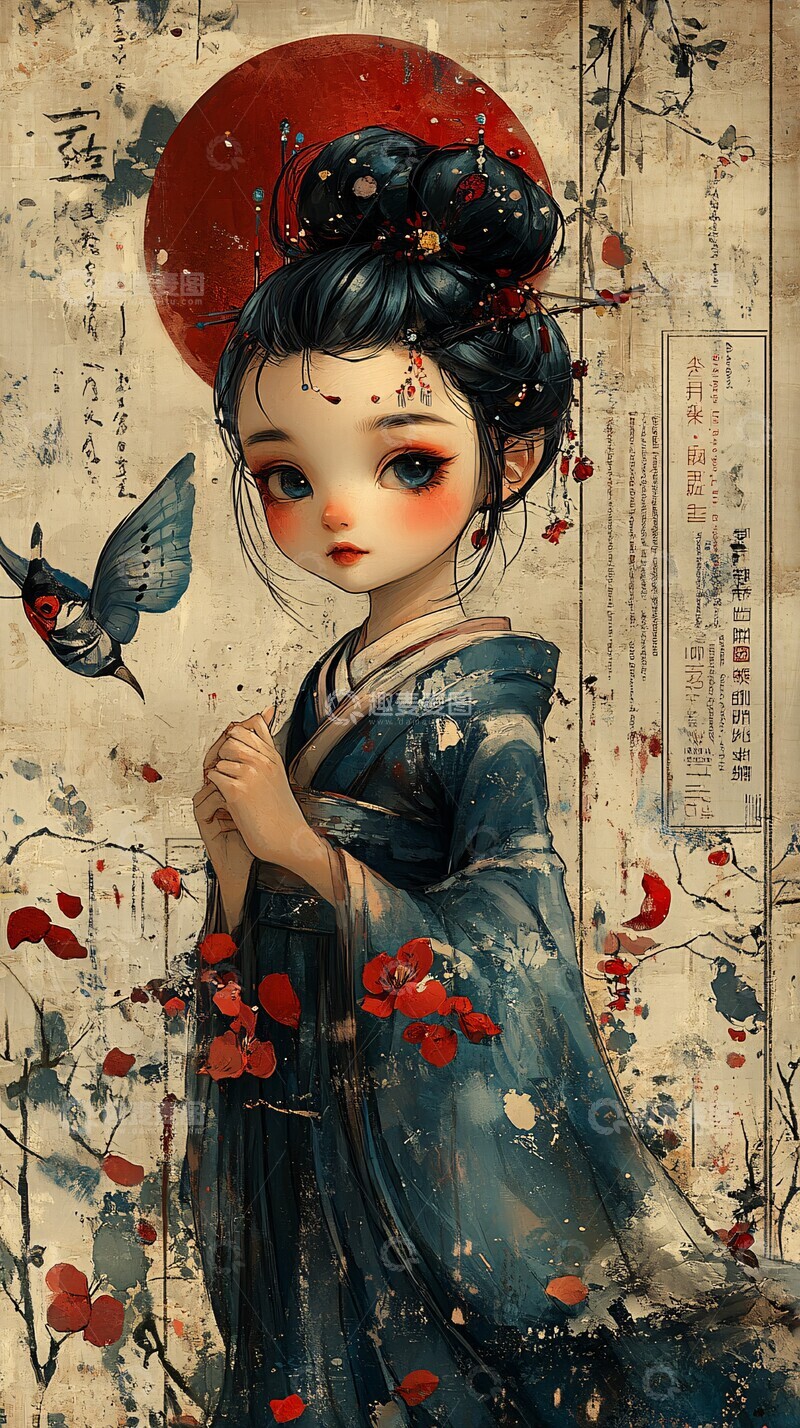 高清大图下载【趣麦麦图】庆祝国庆的人们2