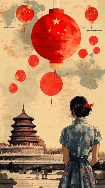 庆祝国庆的人们