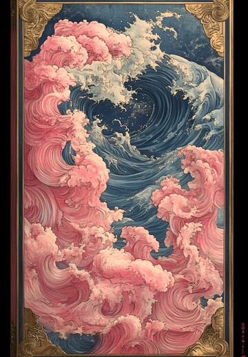 波纹云雾波纹云雾粉色2