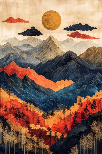 秋山云海图秋山云海层峦3