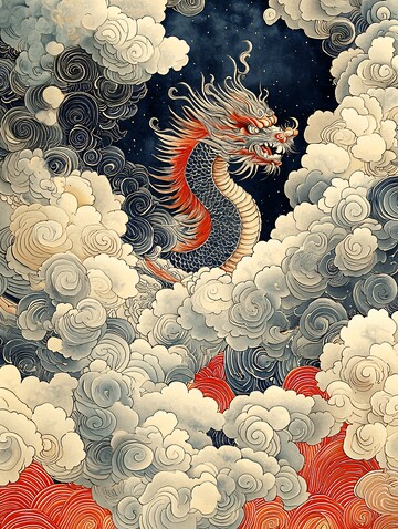 中国神话图案背景3