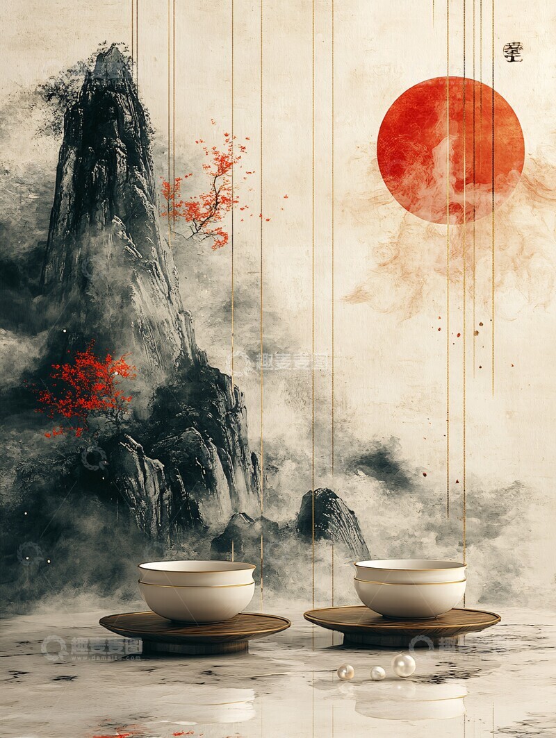 高清大图下载【趣麦麦图】漆艺现代几何设计2