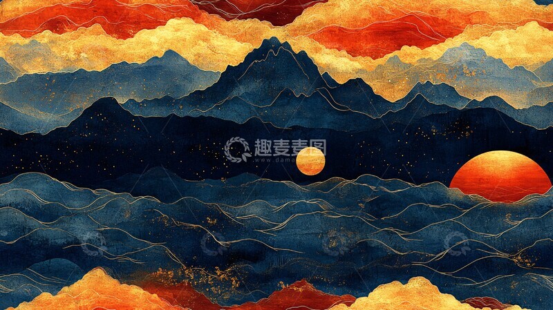 高清大图下载【趣麦麦图】藏式几何纹样3