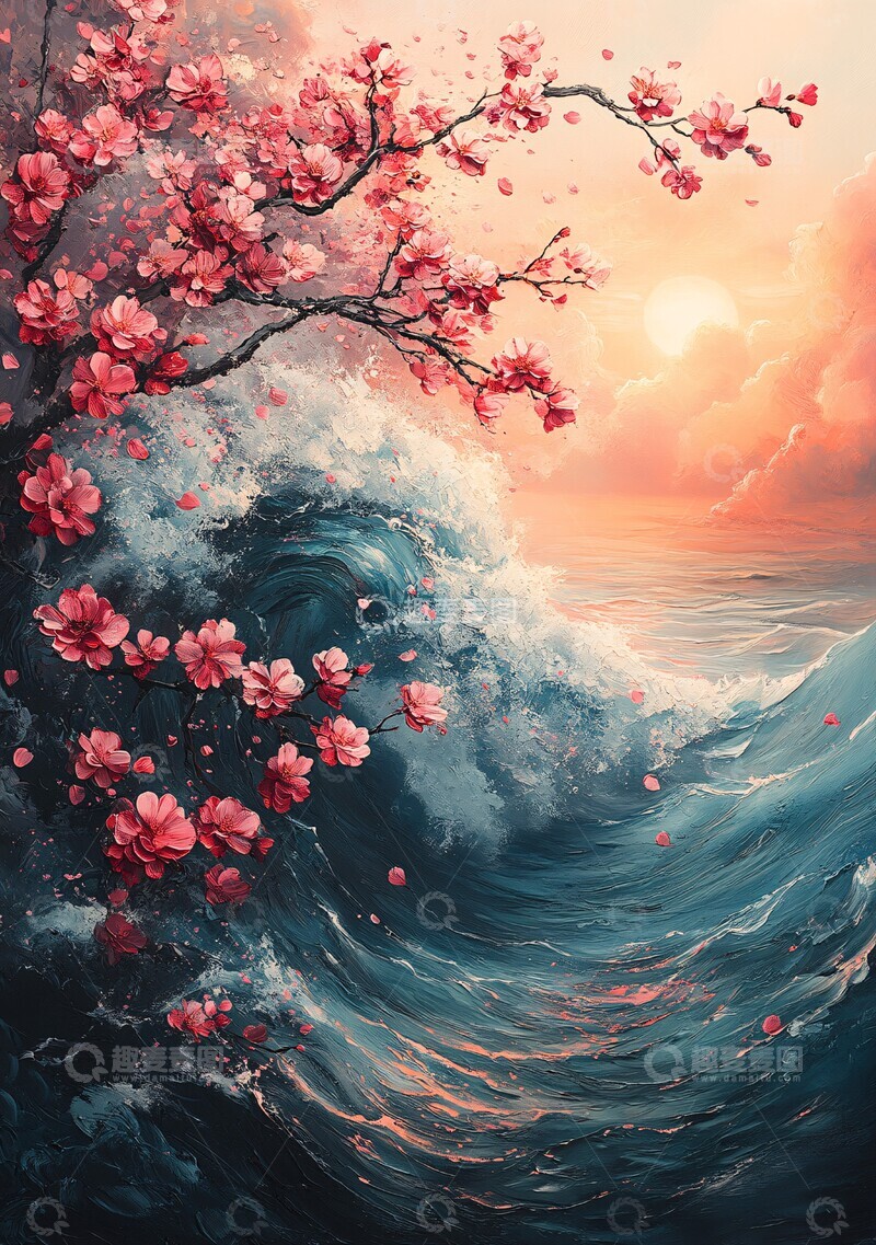高清大图下载【趣麦麦图】波涛樱花波涛樱花海洋3