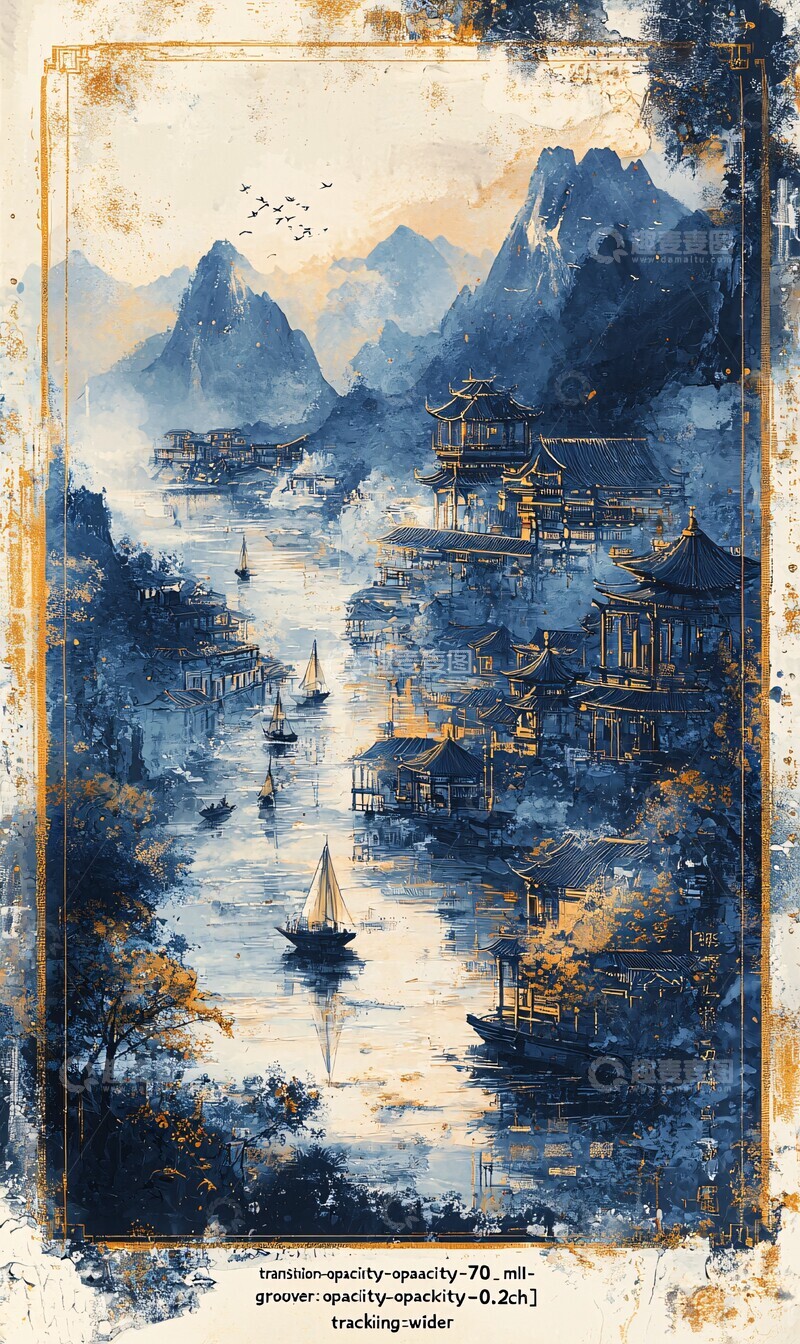 高清大图下载【趣麦麦图】古桥少女古桥少女山水2