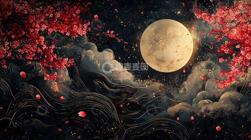 高清大图下载【趣麦麦图】绯月樱舞天穹1