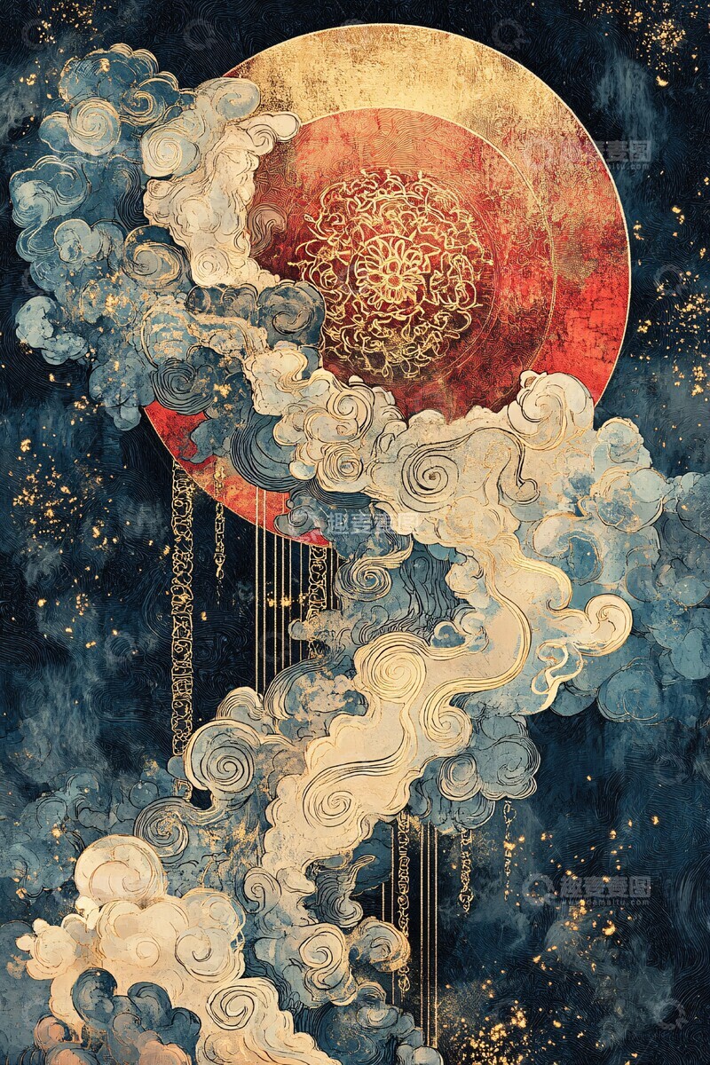 高清大图下载【趣麦麦图】八卦祥云曼陀罗2