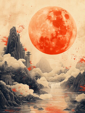 云与满月满月天空夜晚3