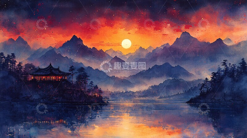 高清大图下载【趣麦麦图】水彩画作集水彩画作王国