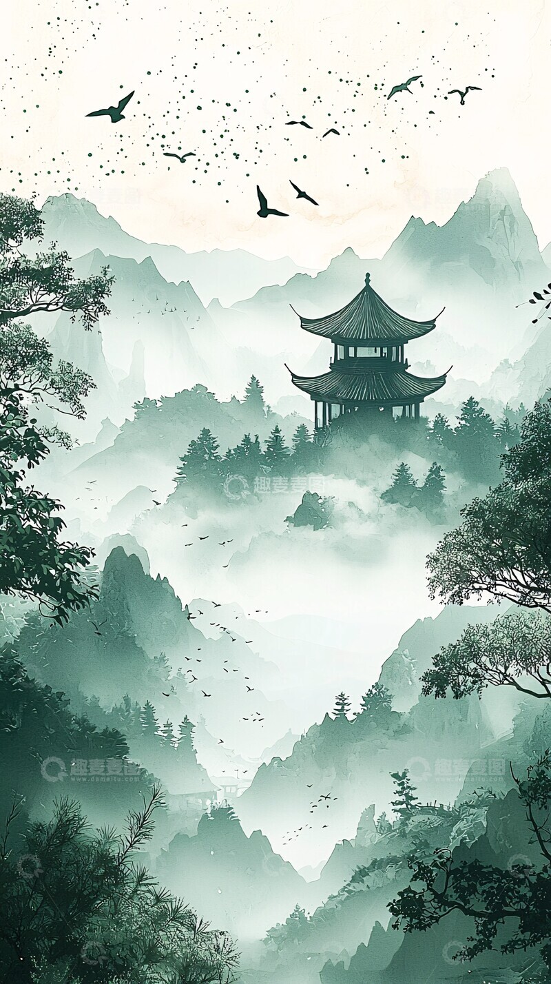 高清大图下载【趣麦麦图】清明时节雨纷纷15