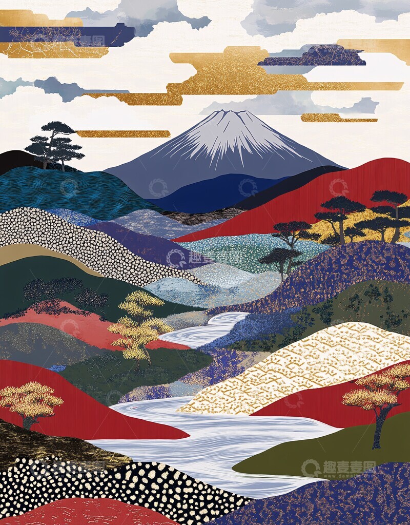 高清大图下载【趣麦麦图】山水云雾图山水云雾树木3