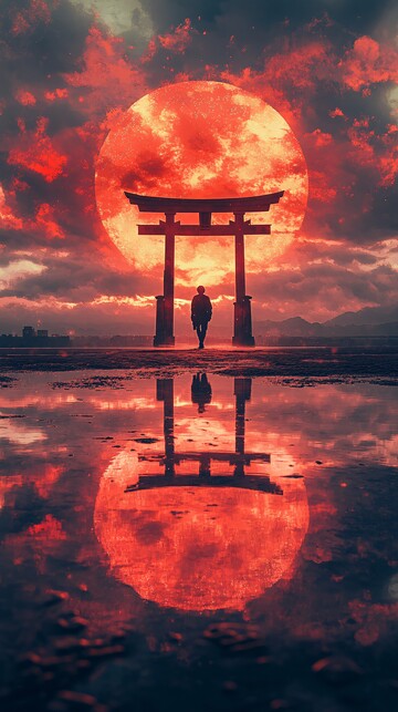 浮海鸟居浮海鸟居反射2