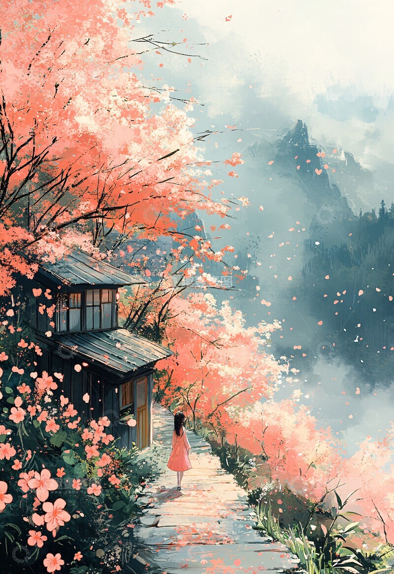 春日花开的画面