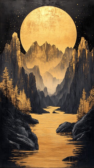 金色山水金色山水河流1