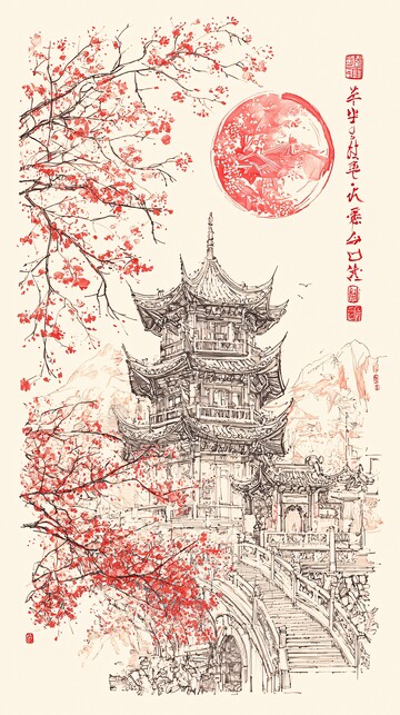 兔年中秋建筑绘3