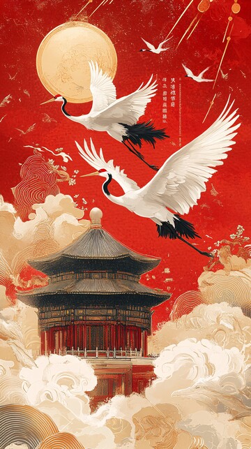 国庆红金祥云1