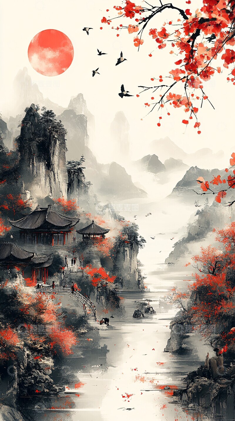 高清大图下载【趣麦麦图】花鸟鱼虫共生图