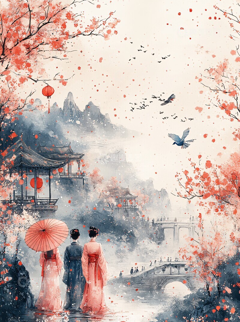 高清大图下载【趣麦麦图】新春佳节传统元素1