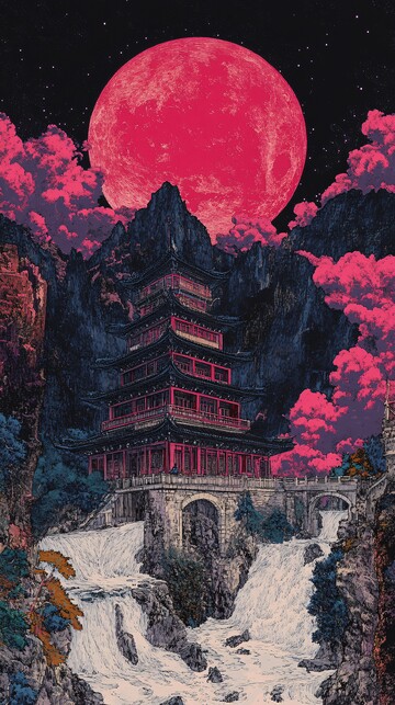 日本建筑木刻画3