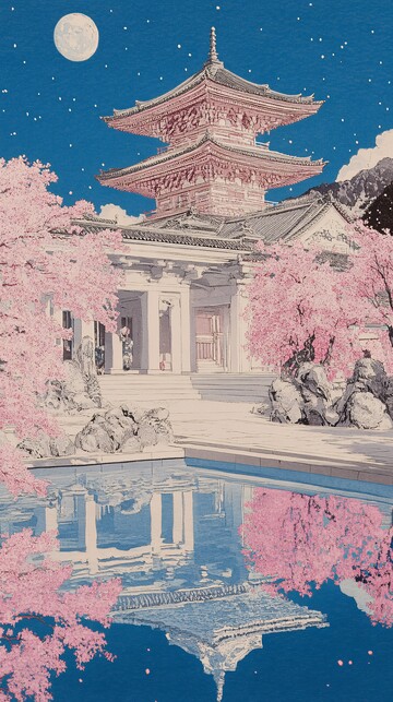 日本建筑木刻画2